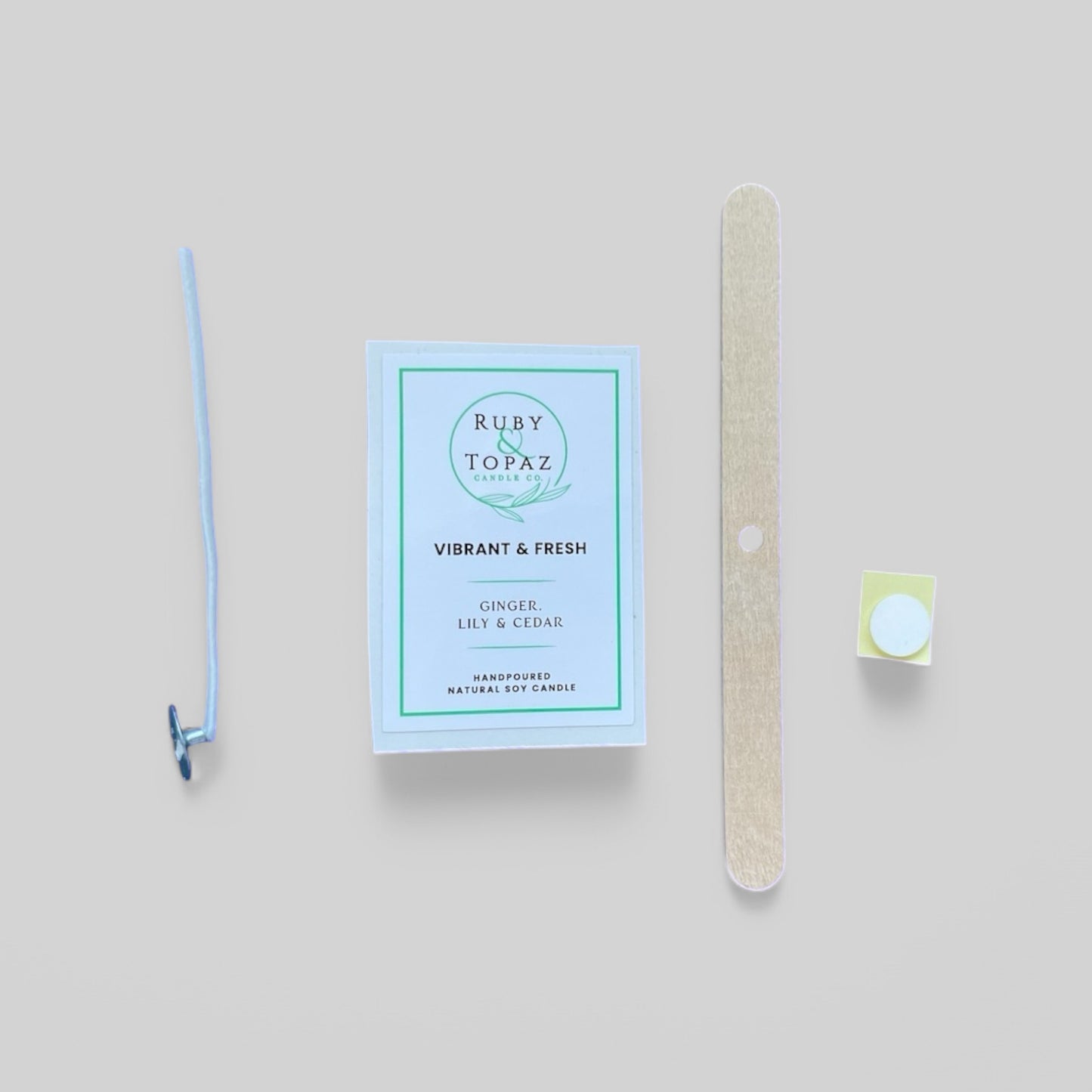 CANDLE WICK, LABEL, STABILISER & STABILISING STICK