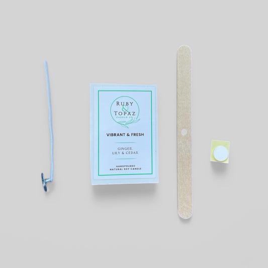 CANDLE WICK, LABEL, STABILISER & STABILISING STICK